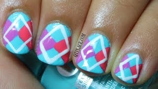 Argyle nail art