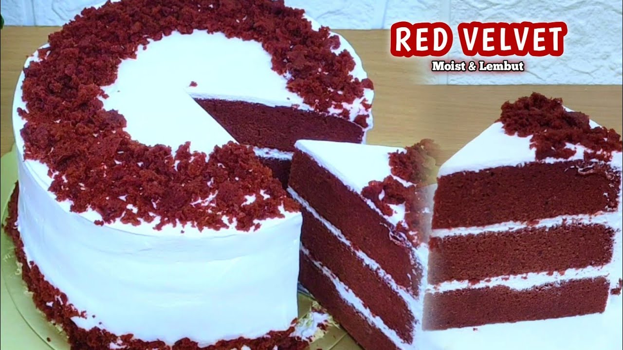 MOIST‼️RED VELVET CAKE KUKUS HANYA 4 TELUR LEMBUT DAN ENAK BANGET