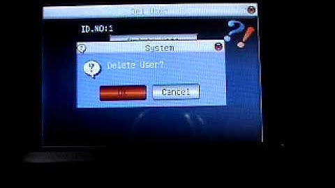 Fingerprint or Registered User Deletion