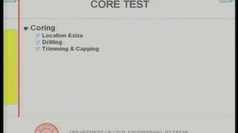 Module 6 Lecture - 6 Strength of Concrete : Non Destructive