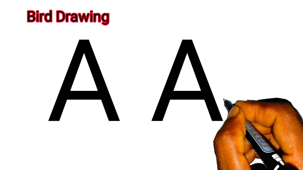 How_to_draw_birds_from_letter_AA___easy_birds_drawing_video___Drawing_From_letter_ Artist Zahidul