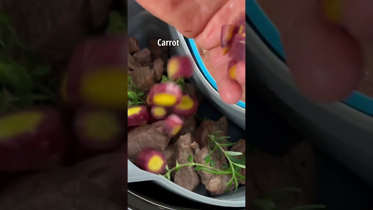 Coffee and dark chocolate lamb curry in slow cooker crock pot. Easy