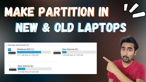 How To Make SSD or HDD Partition in Laptops & PC Windows 11/10/8/7?