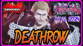 Tekken 8 ▰ (DeathRow) STEVE Tekken 8 God DESTRUCTION Ranked Matches MAY 22, 2024 REPLAYS