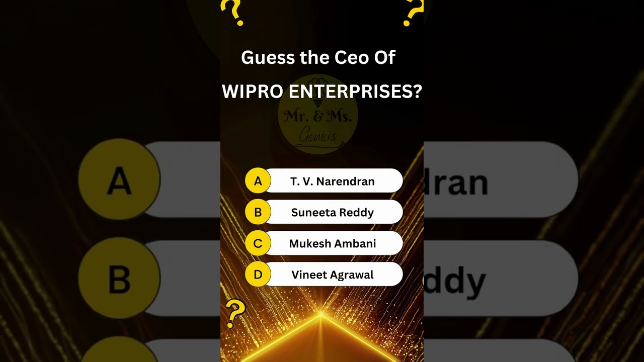 "Test your knowledge about Indian corporate leaders!  CEOs 