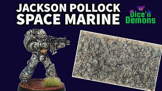 Painting a Space Marine for Warhammer 40K and Horus Heresy inspired by Jackson Pollock!