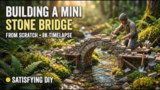Building a Miniature Stone Bridge from Scratch | DIY Construction Timelapse in 8K