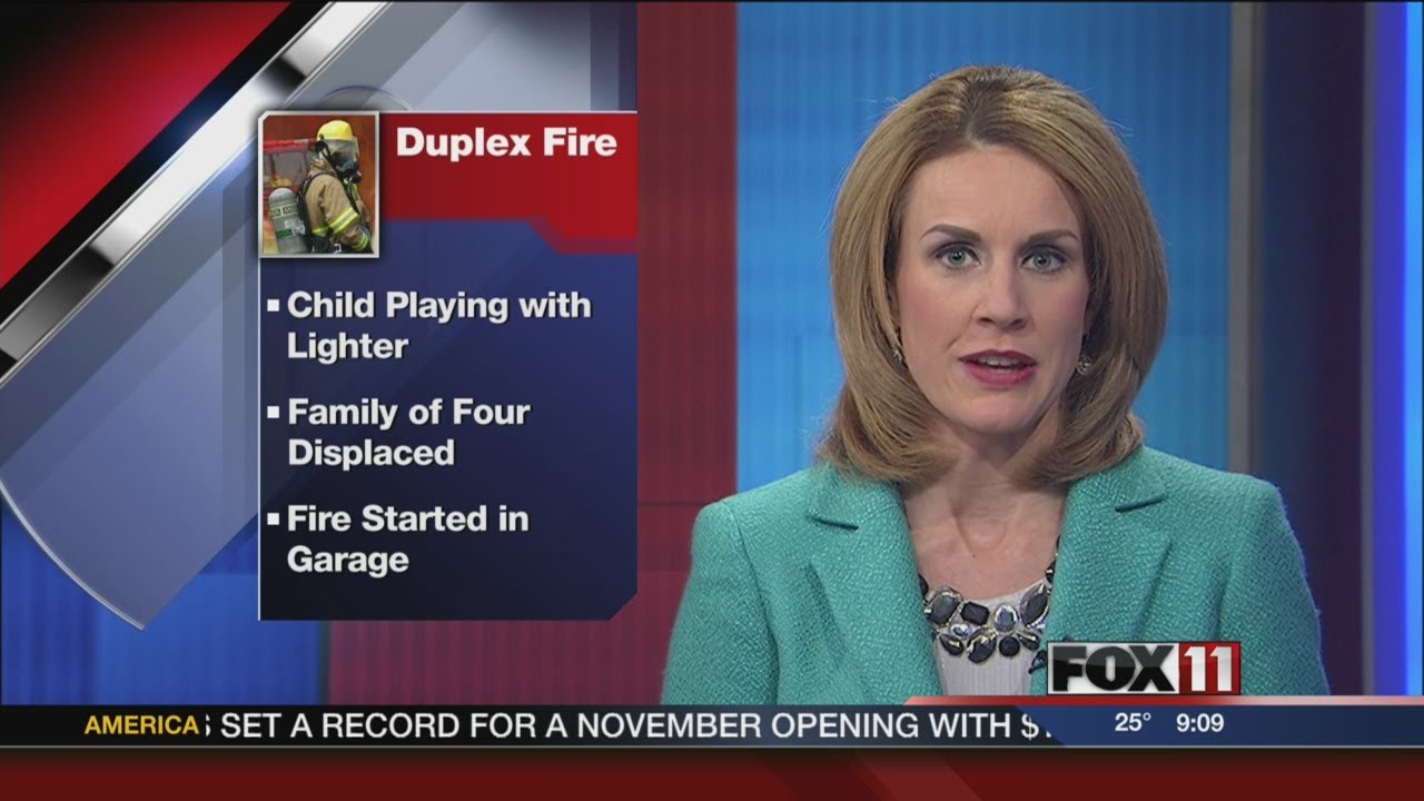 Child playing with lighter starts duplex garage fire