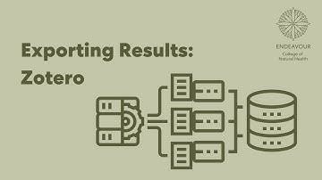 Exporting Results to Zotero