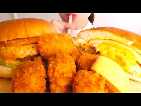 【咀嚼音】コメダのお月見フルムーンバーガー🍔｜Komeda's Otsukimi Full Moon Burger Eating Sounds/ASMR/mukbang