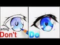 DON't VS DO :How To Draw Anime Eyes | Drawing Tutorial