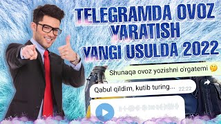 UZRED | TELEGRAMDA OVOZ YARATISH | TEXTNI OVOZGA OZGATIRISH | BOT ORQALI OVOZ OZGATIRISH YANGI USULI