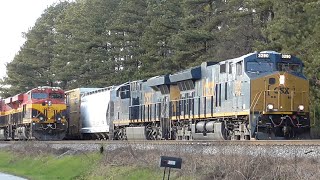 [1p] Chaotic Operations and 8 Trains, CSX Railfanning Winder  Comer GA, 01/15/2016 ©mbmars01