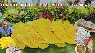 VỚT TÔM MỰC TỪ SKYWAY VỀ ĐỔ BÁNH XÈO