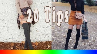 20 Style Tips On How To Wear Thigh High Boots This Fall