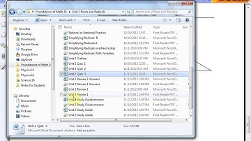 Math10 U2 Radicals Tutorial