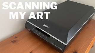 How I Scan My Artwork!  Scanning Large Pieces with an A4 Scanner Using Photoshop