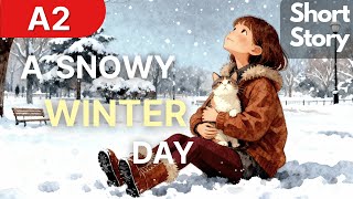 Short Story - A Snowy Winter Day | Learn English A2 (Past Simple)