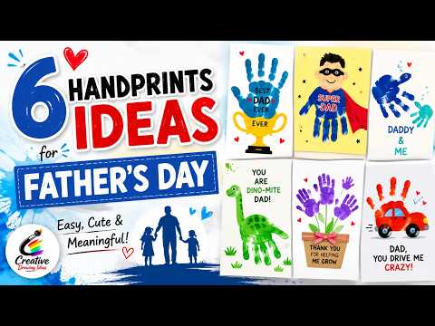 6 Father's Day Handprint Craft Ideas | Easy Father's Day Painting Ideas for Kids