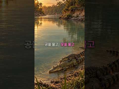 악어도 재미로 미끄럼틀을 탄다