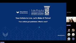UDST Library | Manara: Your Article is Live, Make it Thrive!