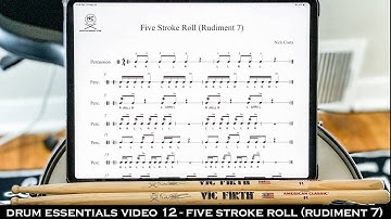 Drum Essentials Video 12 - Five Stroke Roll (Rudiment 7) | NickCostaMusic.com