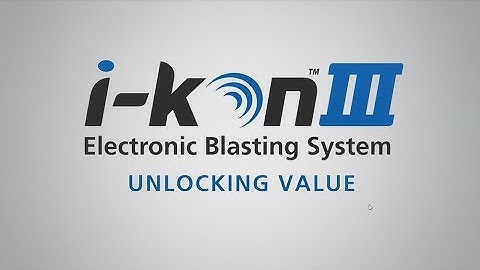Improved blasting reliability with i-kon™ III Electronic Blasting System