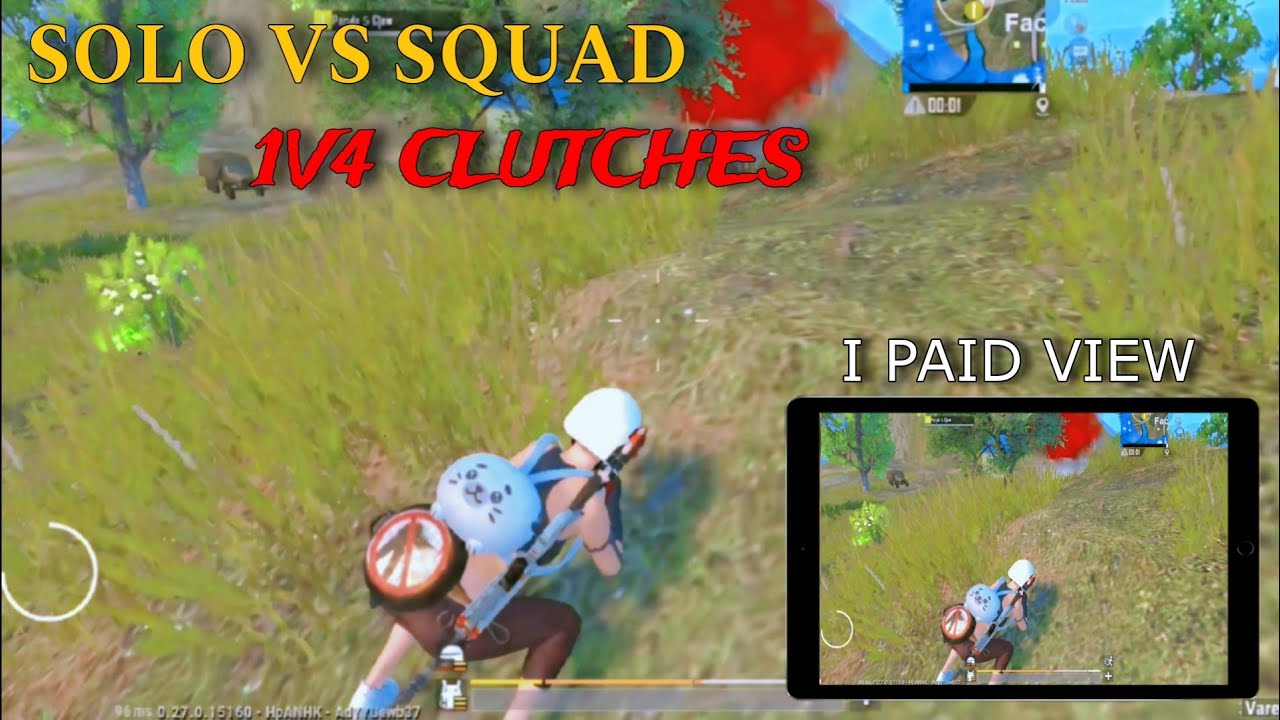 SOLO VS SQUAD 1V4 | IPAD VIEW GAMEPLAY IN PUBG MOBILE LITE #pubglite ...