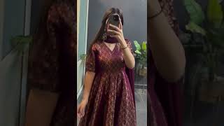Brocade Anarkali suit simple yet elegant #shortvideo #youtubeshorts #suit #anarkali #design #bridal screenshot 3