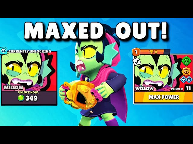 Unlocking and Maxing Willow in Brawl Stars!🤩