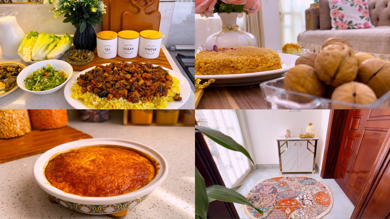 روتين بنوته 🎀🌸 حق الدكتورة بان🩸غده سريع وسهل  تنظيف اجواء البيت 