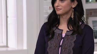 LOGO Lavish by Lori Goldstein Knit Embellished Cardigan on QVC