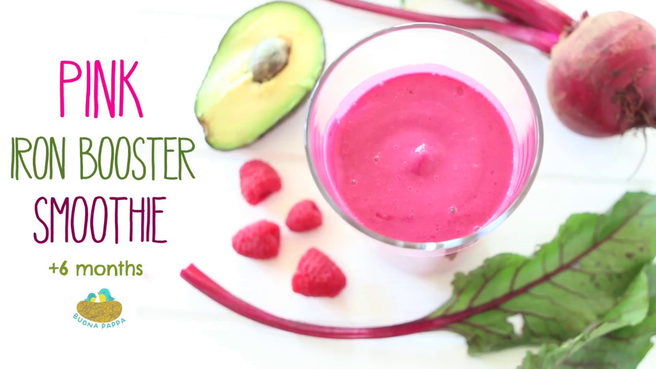 Pink Iron Boosting Smoothie - baby food +6M | BuonaPappa