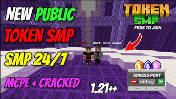 🗡️NEW JOIN PUBLIC TOKEN SMP JAVA + MCPE 24/7 ONLINE SMP ALL VERSION  IP/PORT JOIN  ‎(TOKEN SMP S1) 🥰