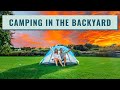 CAMPING in the Backyard With My Husband! ⛺ | Lucie Fink & Michael