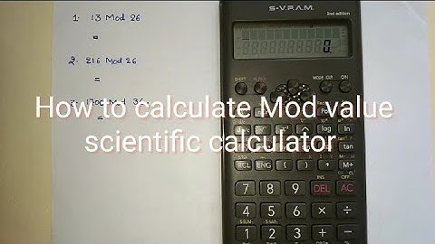 Find Mod value Using Scientific Calculator|Casio calculator|