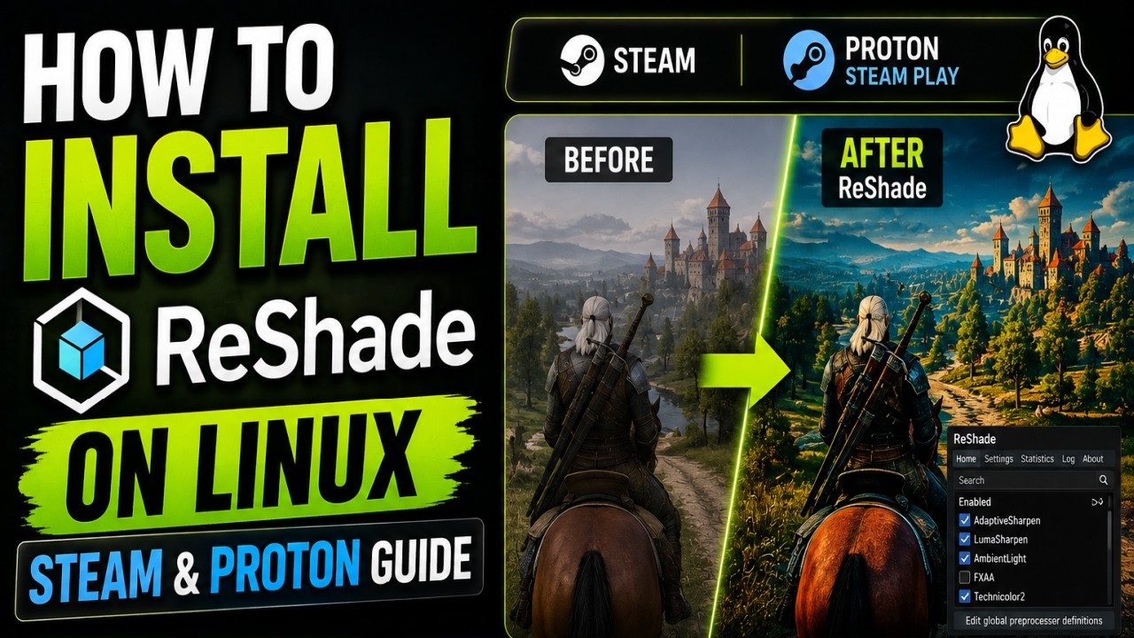 How to Install ReShade on Linux (Steam & Proton Guide) - YouTube