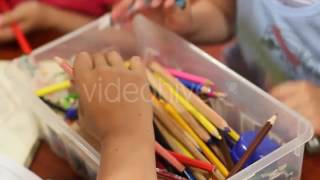 Kids And Crayons 2 - Stock Footage | VideoHive 12840578 Kids And Crayons 2 - Stock Footage | VideoHive 12840578