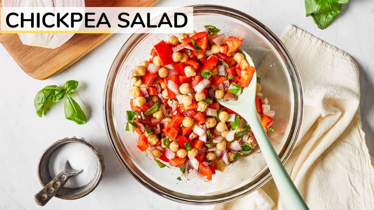 CHICKPEA SALAD | easy, vegan chickpea salad recipe | Clean & Delicious