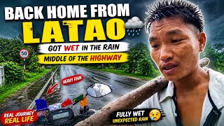 Latao to Home Journey 🏡 | Heavy Rain Adventure on Road 🌧️ @sanzoivlog 