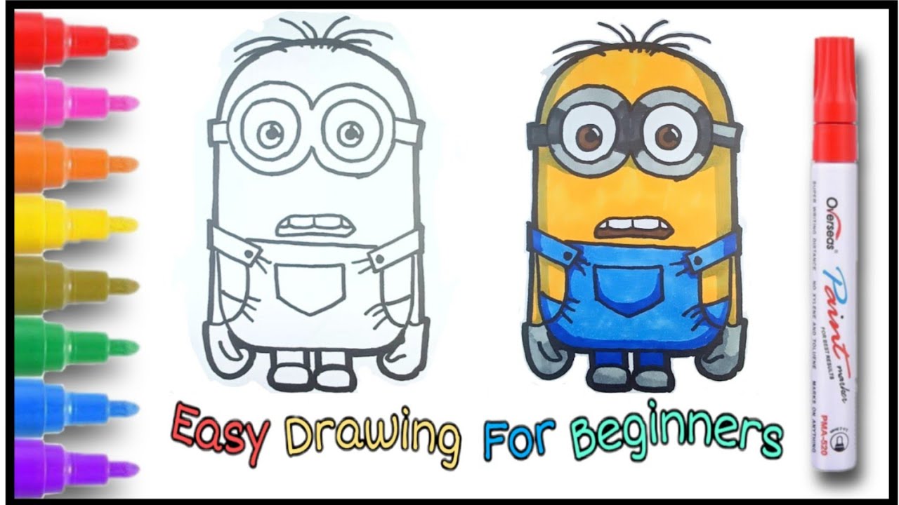 How To Draw a MINION For Beginners - Coloring Is Beautiful - YouTube