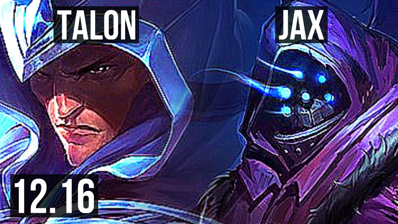 TALON vs JAX (TOP) | 2.5M mastery, 7 solo kills, 500+ games, 10/3/5 | EUW Diamond | 12.16