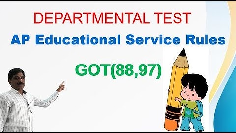 DEPARTMENTAL TEST AP  Educational Service rules ||pabbathi tutorials