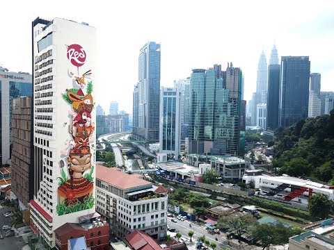 Malaysia Tallest Mural at M101 Dang Wangi (RED by Sirocco, KL)