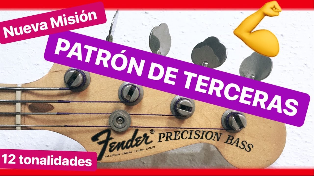 EJERCICIOS digitacion de TERCERAS MAYORES Y MENORES en el BAJO ...