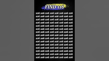 Challenge yourself to FIND 116 in 5sec #pickyourbrain