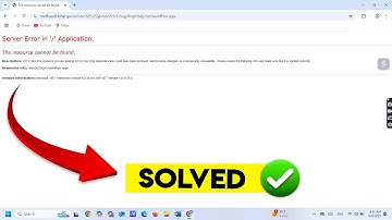 Fix: Server Error in 