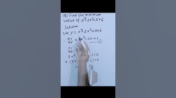 Maximum and Minimum values (class 12)