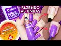 Fiz as UNHAS com o ESMALTE ROXO da Ana Castela com a Impala, base da Vizzela e Top Coat da Cora