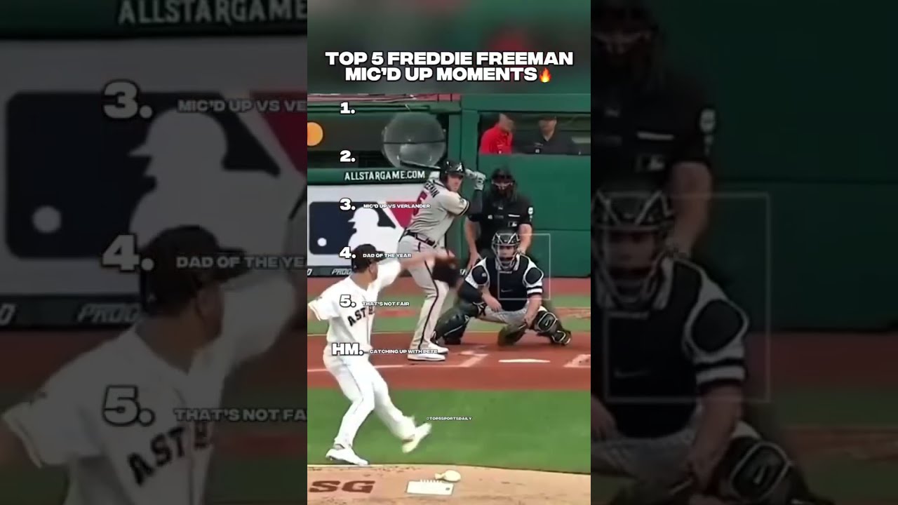 TOP 5 FREDDIE FREEMAN MIC D UP MOMENTS Freddiefreeman Mlb Baseball Sports Top5 Dodgers